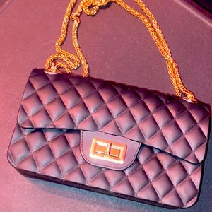 Black Vegan Leather Bag